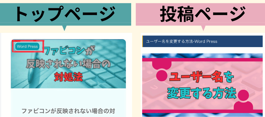 Cocoon設定ラベルの表示の違い